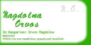 magdolna orvos business card